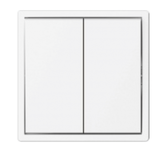 Elektros prekės. Instaliacija - kištukiniai lizdai, jungikliai ir kt.. BORA jungikliai, kištukiniai lizdai. Perjungiklis BORA 2 klavišų baltas be rėmelio 