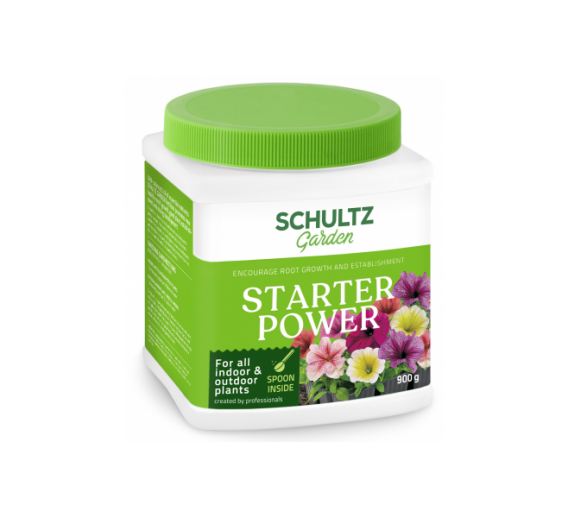 Sodo ir daržo prekės. Trąšos ir durpių substratai. Trąšos. Birios trąšos. Persodinimo stimuliatorius Schultz Start Power 900 g 