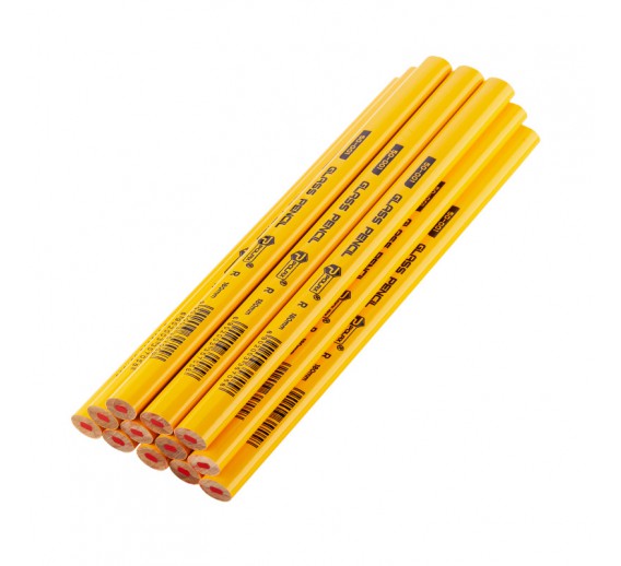 Darbo įrankiai. Mechaniniai įrankiai. Žymėjimo įrankiai - pieštukai, žymekliai, markeriai. Pieštukai. Pieštukai 180mm POLAX 12vnt. 