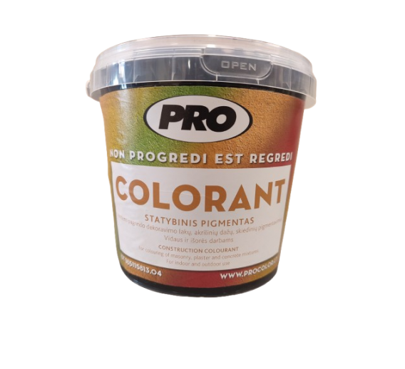 Dažai. Dažai, dažymo įrankiai, dažymo juostos. Pigmentai dažams. Pigmentas betonui PRO COLORANT juoda 1,5kg 