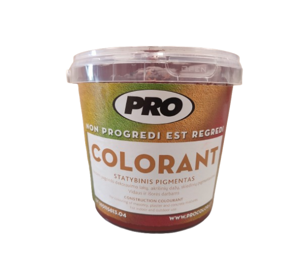 Dažai. Dažai, dažymo įrankiai, dažymo juostos. Pigmentai dažams. Pigmentas betonui PRO COLORANT raudona 1,5kg 