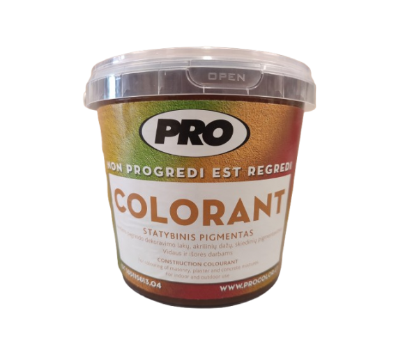 Dažai. Dažai, dažymo įrankiai, dažymo juostos. Pigmentai dažams. Pigmentas betonui PRO COLORANT ruda 1,5kg 