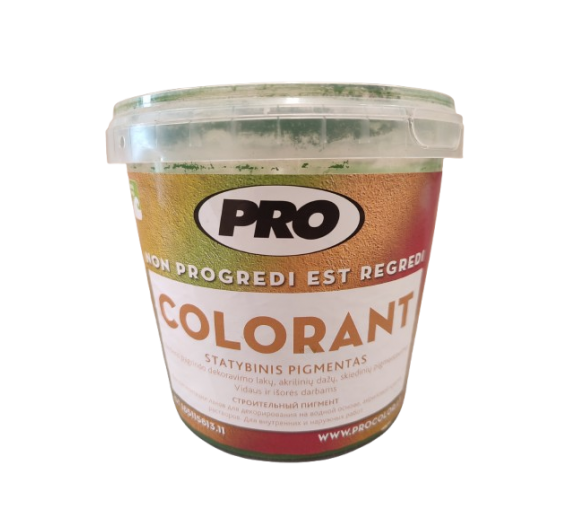 Dažai. Dažai, dažymo įrankiai, dažymo juostos. Pigmentai dažams. Pigmentas betonui PRO COLORANT žalia 1,5kg 