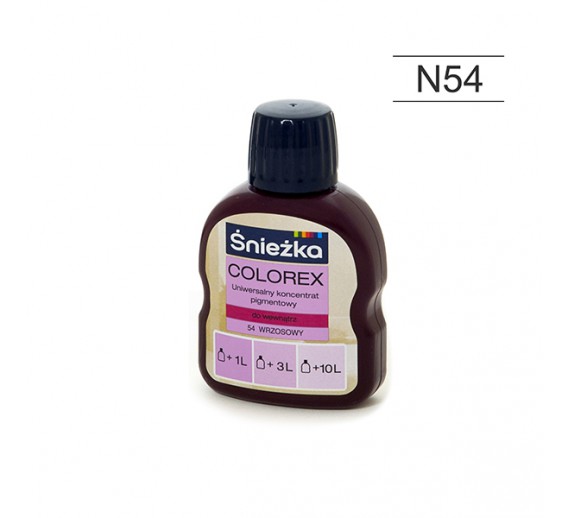 Dažai. Dažai, dažymo įrankiai, dažymo juostos. Pigmentai dažams. Pigmentas Sniežka COLOREX viržinis N54, 100 ml 