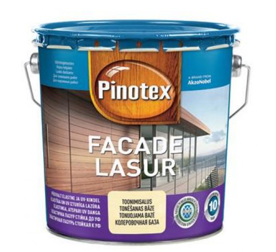 Dažai. Medienos apsaugos ir dekoravimo priemonės. Pinotex produktai. Pinotex dažyvė Facade Lasur bespalvė 3l 