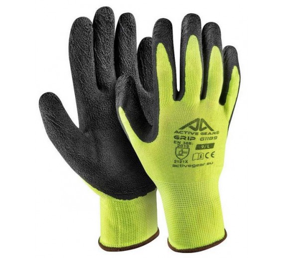 Darbo saugos prekės. Darbo pirštinės. Pirštinės Active Grip Hi-Vis