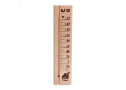 Pirties termometras iš natūralios medienos 27x6x2 cm 