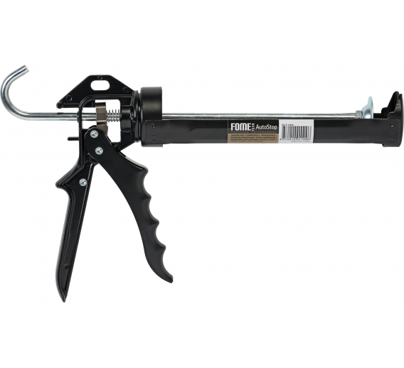 Vidaus apdailos prekės. Hermetikai, montavimo putos, sandarinimo juostos. Švirkštai hermetikams, putų pistoletai. Pistoletas hermetikams Fome Flex Auto stop 01-2-1-014