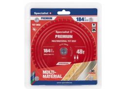 Darbo įrankiai. Įrankių priedai. Diskai diskiniams pjūklams. Pjovimo diskas 184x48Tx20/16 Multimaterial Specialist+ 