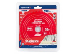 Darbo įrankiai. Įrankių priedai. Diskai diskiniams pjūklams. Pjovimo diskas 190x36Tx30 Sandwich Specialist+ 