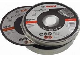 Darbo įrankiai. Įrankių priedai. Metalo pjovimo diskai. Pjovimo diskas Bosch Rapido nerūd. plienui pjauti 125x1mm-10vnt.