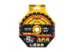 Darbo įrankiai. Įrankių priedai. Diskai diskiniams pjūklams. Pjovimo diskas medienai DeWalt ELITE CSB 165x20mm 24T 