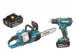 Pjūklas Makita DUC303Z ir suktuvas DDF482 2x5.0 Ah 