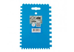 Dažai. Dažai, dažymo įrankiai, dažymo juostos. Dažymo ir glaistymo įrankiai. Glaistyklės. Plastikinė dantyta glaistyklė OX trade T401646 