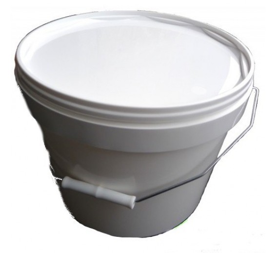 Namų apyvokos prekės. Švaros prekės. Kibirai, dubenys, šiukšliadėžės. Plastikiniai kibirai. Plastikinis hermetinis kibiras 10 l, tinkamas sąlyčiui su maistu