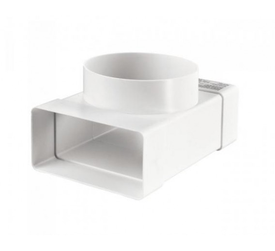 Šildymas ir vėdinimas. Buitiniai ventiliatoriai. Plastikinis trišakis 55x110 mm d-100 mm 