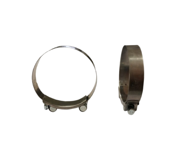 Tvirtinimo detalės. Sąvaržos. Pastiprintos sąvaržos. Plati sąvarža su varžtu 104-112 mm 