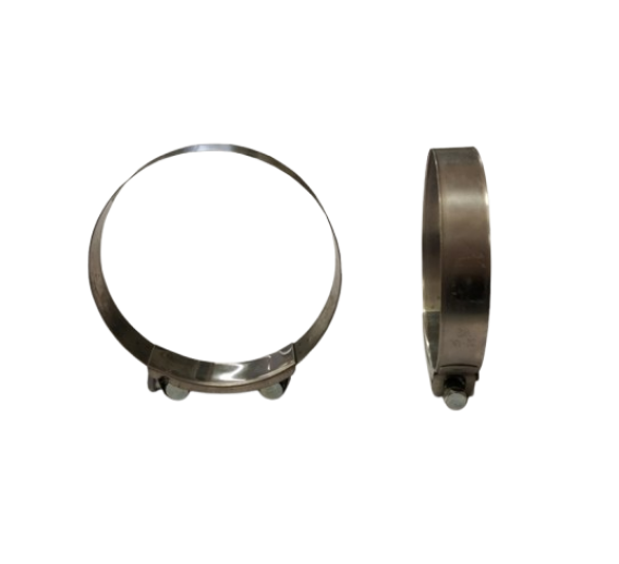 Tvirtinimo detalės. Sąvaržos. Pastiprintos sąvaržos. Plati sąvarža su varžtu 122-130 mm 