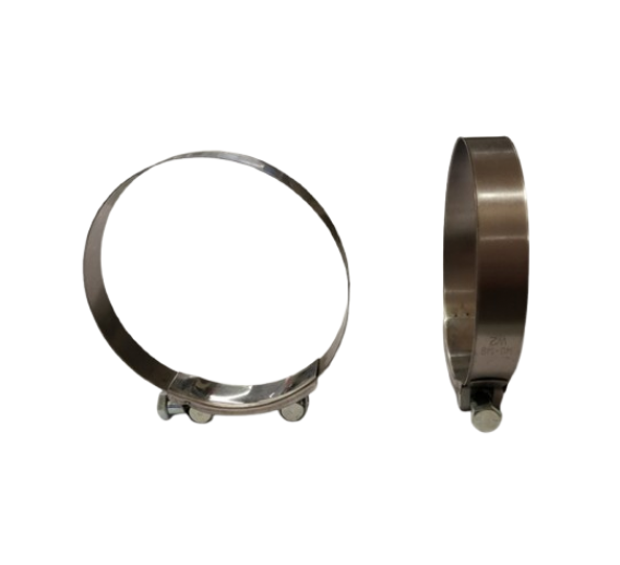 Tvirtinimo detalės. Sąvaržos. Pastiprintos sąvaržos. Plati sąvarža su varžtu 140-148 mm 