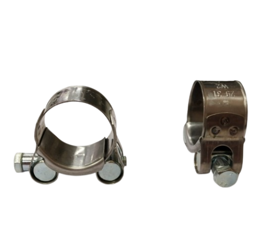 Tvirtinimo detalės. Sąvaržos. Pastiprintos sąvaržos. Plati sąvarža su varžtu 29-31 mm 