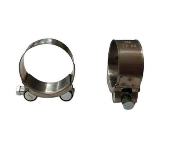 Tvirtinimo detalės. Sąvaržos. Pastiprintos sąvaržos. Plati sąvarža su varžtu 44-47 mm 