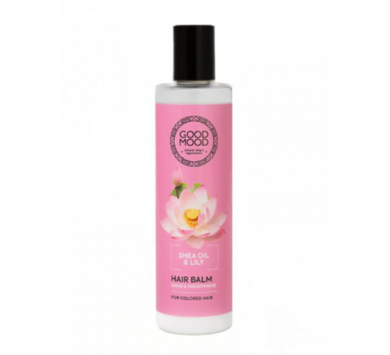 Švaros prekės. Kūno ir plaukų priežiūros priemonės. Plaukų balzamas Shea Oil  Lily GOOD MOOD 280ml