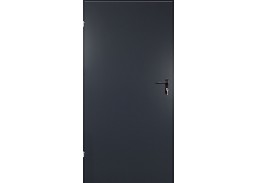 Vidaus apdailos prekės. Durys, jų dalys. Durys. Metalinės durys. Plieninės techninės durys URAN, antracito spalvos 790x2090 K