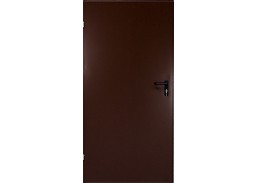 Vidaus apdailos prekės. Durys, jų dalys. Durys. Metalinės durys. Plieninės techninės durys URAN, rudos spalvos 690x2090 K