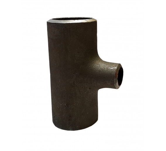 Santechnikos prekės. Vamzdynų sistemos. Vamzdžių sujungimo detalės. Plieninės jungtys. Plieniniai trišakiai. Plieninis trišakis 42,4x2,6mm/21,3x2,0mm/42,4x2,6mm 