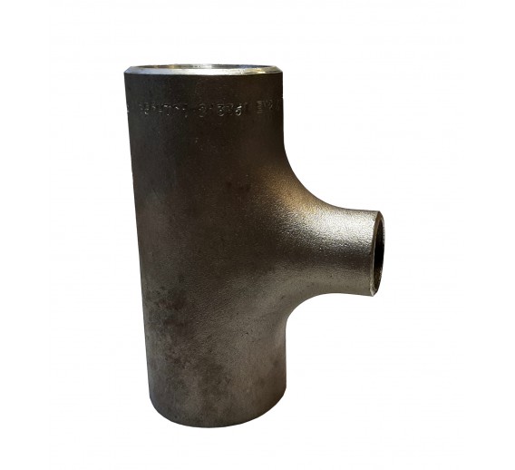 Santechnikos prekės. Vamzdynų sistemos. Vamzdžių sujungimo detalės. Plieninės jungtys. Plieniniai trišakiai. Plieninis trišakis 48,3x2,6mm/26,9x2,3mm/48,3x2,6mm 
