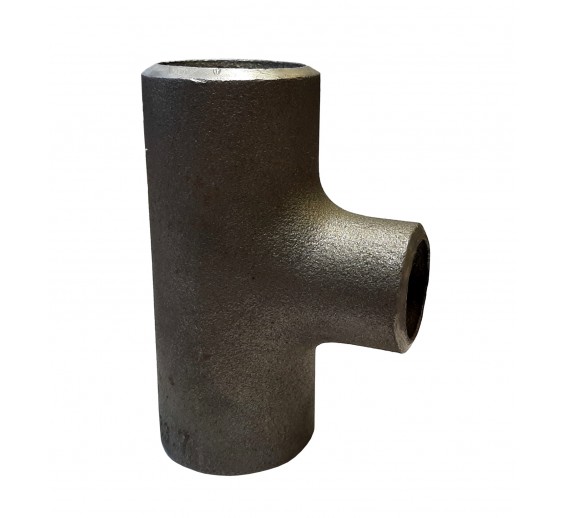 Santechnikos prekės. Vamzdynų sistemos. Vamzdžių sujungimo detalės. Plieninės jungtys. Plieniniai trišakiai. Plieninis trišakis 48,3x2,6mm/33,7x2,6mm/48,3x2,6mm 