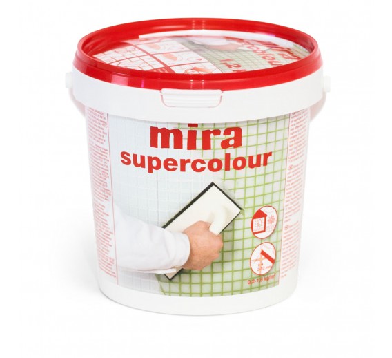 Vidaus apdailos prekės. Plytelės. Glaistai plytelėms. Plytelių glaistas Mira supercolour 131/1,2 kg 
