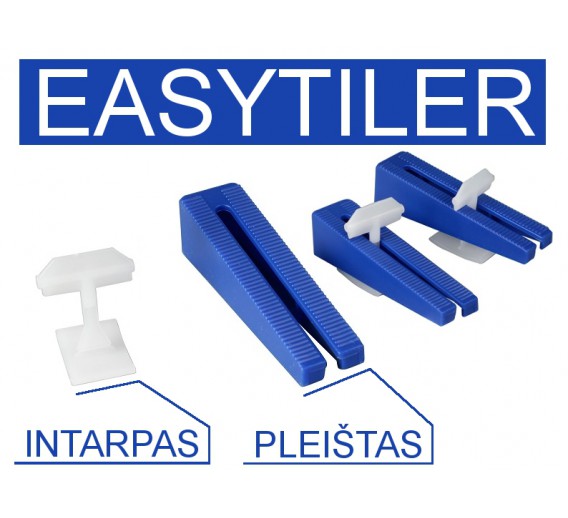 Plytelių išlyginimo sistema Easytiler 1.5mm 200 vnt. 