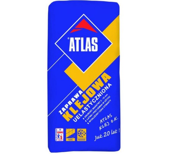 Statybinės medžiagos. Fasadiniai ir plytelių klijai. Plytelių klijai. Plytelių klijai ATLAS ELASTINGAS 5 kg 