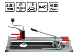 Darbo įrankiai. Mechaniniai įrankiai. Plytelių pjaustymo staklės, karūnos. Plytelių pjaustymo staklės. Plytelių pjaustyklė YATO-00320, 480 mm 