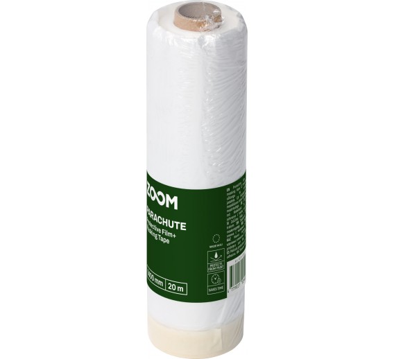 Dažai. Dažai, dažymo įrankiai, dažymo juostos. Dažymo ir glaistymo įrankiai. Uždengimo plėvelės ir popierius. Polietileninė uždanga su juostele 1400 mm x 20 m