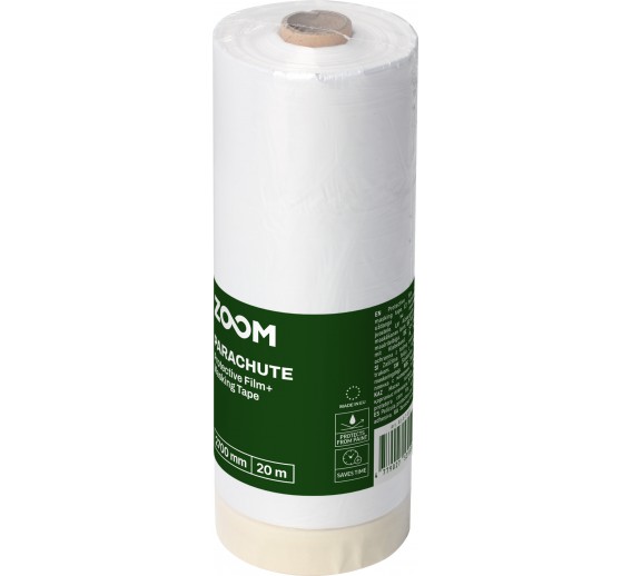 Dažai. Dažai, dažymo įrankiai, dažymo juostos. Dažymo ir glaistymo įrankiai. Uždengimo plėvelės ir popierius. Polietileninė uždanga su juostele 2700 mm x 20 m