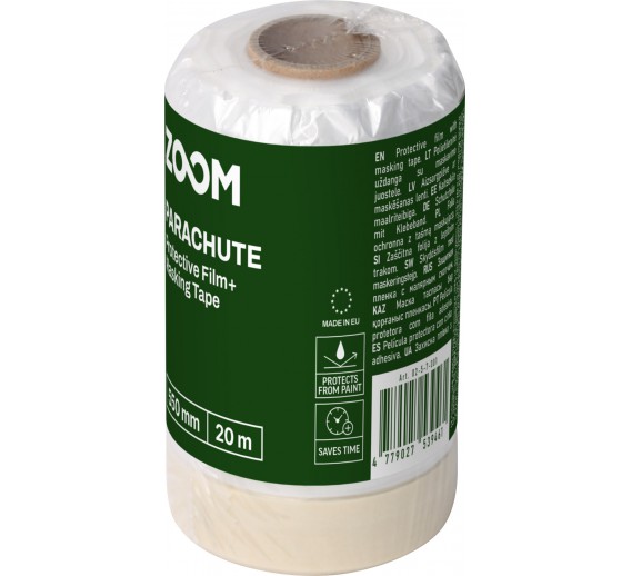 Dažai. Dažai, dažymo įrankiai, dažymo juostos. Dažymo ir glaistymo įrankiai. Uždengimo plėvelės ir popierius. Polietileninė uždanga su juostele 550 mm x 20m