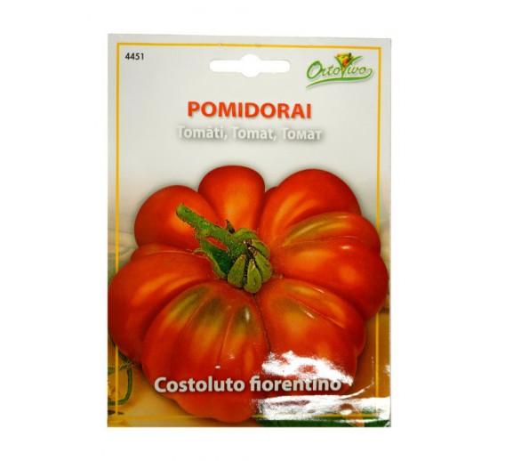 Sodo ir daržo prekės. Sėklos, daigyklos, durpinės tabletės. Pomidorų sėklos. Pomidorai Costoluto fiorentino 0.5g 