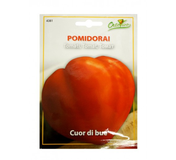 Sodo ir daržo prekės. Sėklos, daigyklos, durpinės tabletės. Pomidorų sėklos. Pomidorai Cour di bue 0.5 g Hortus 