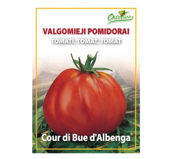 Sodo ir daržo prekės. Sėklos, daigyklos, durpinės tabletės. Pomidorų sėklos. Pomidorai Cour di Bue   Albenga  0,5g 
