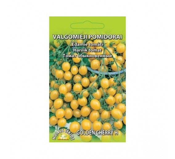Sodo ir daržo prekės. Sėklos, daigyklos, durpinės tabletės. Pomidorų sėklos. Pomidorai Golden Cherry H 0.5g 