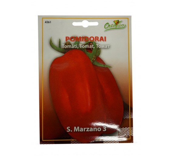 Sodo ir daržo prekės. Sėklos, daigyklos, durpinės tabletės. Pomidorų sėklos. Pomidorai S.Marzano 3  0.5 g Hortus 