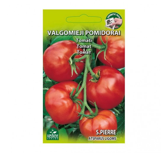 Sodo ir daržo prekės. Sėklos, daigyklos, durpinės tabletės. Pomidorų sėklos. Pomidorai S Pierre 0.3 g 