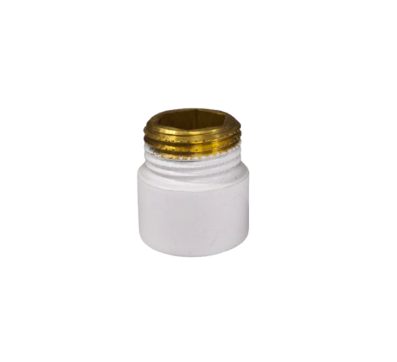 Santechnikos prekės. Vamzdynų sistemos. Vamzdžių sujungimo detalės. Žalvarinės jungtys. Žalvariniai prailgintojai. Prailginimas 1/2