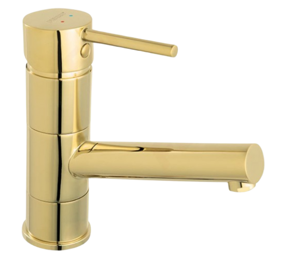 Santechnikos prekės. Vonios įranga. Maišytuvai, dušo komplektai. Praustuvo maišytuvai. Praustuvo maišytuvas aukso sp. FERRO FIESTA BFI2AG 