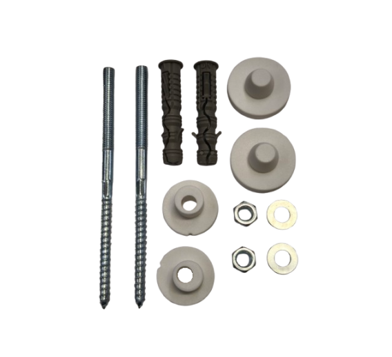 Tvirtinimo detalės. Kaiščiai, smeigės. Kaiščiai su medsraigčiais. Kaiščiai santechniniam tvirtinimui. Praustuvo tvirtinimo komplektas L-140 