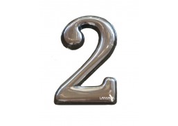 Vidaus apdailos prekės. Durų furnitūra. Adreso numeriai. Prilipdomas buto numeris Nr. 2 chromas 