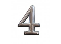 Vidaus apdailos prekės. Durų furnitūra. Adreso numeriai. Prilipdomas buto numeris Nr. 4 chromas 