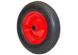 Pripučiamas ratas raudonu metaliniu disku 3.50-8, 12 mm 